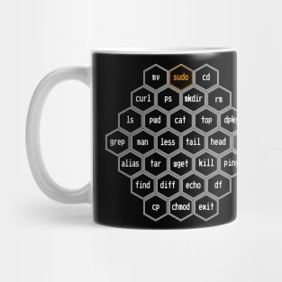 Hacker Linux Commands CLI Sudo Cybersecurity Mug